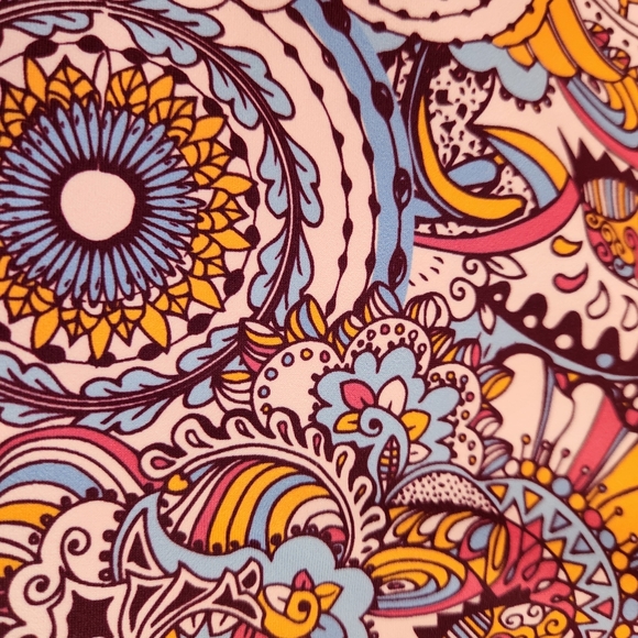 LouKeith Tennis Skirt Women M Skort Golf Pickleball Activewear Pink Orange Blue - Picture 3 of 15